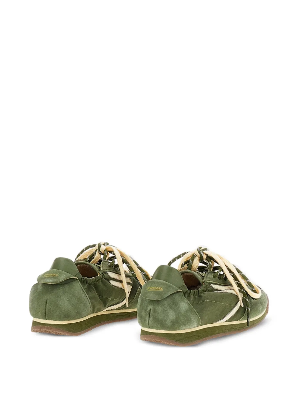 Puraai Panther logo-detail sneakers Groen