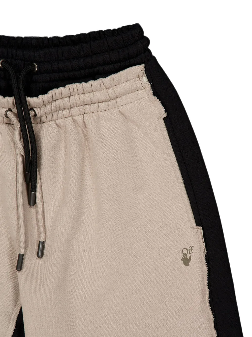 Off-White Sweatshorts Spices Arrow katoenen shorts Beige
