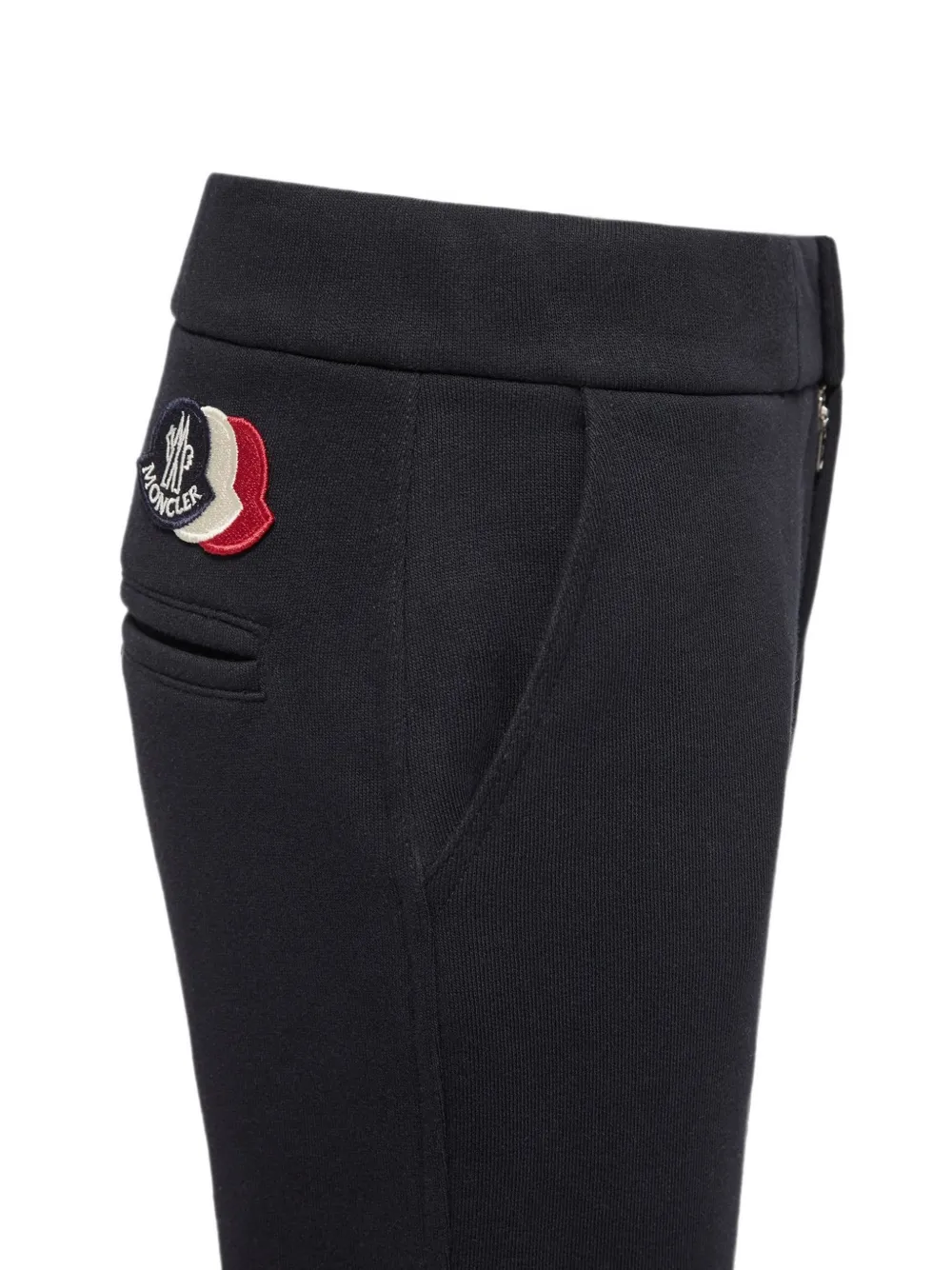 Moncler Enfant logo-patch trousers Blauw