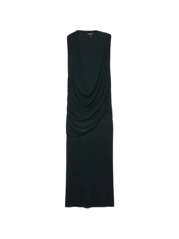 tom ford cocktail dress Crepe Jersey Asymmetric Draped | Black Hidden side Color:multicoloured Asymmetric dress length-type:Maxi CurvyTilda Plus Size Women's