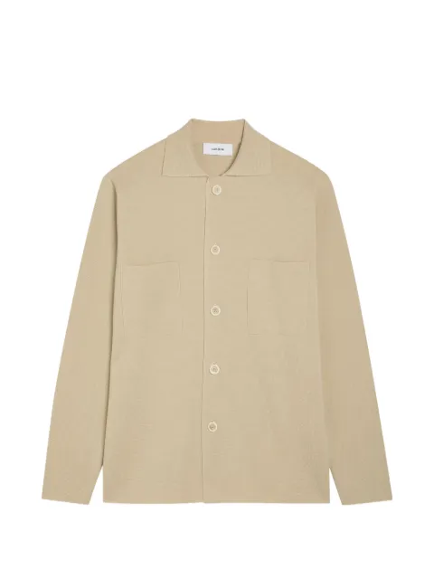 Lardini knitted button-up shirt jacket