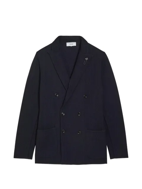Lardini double-breasted knitted blazer