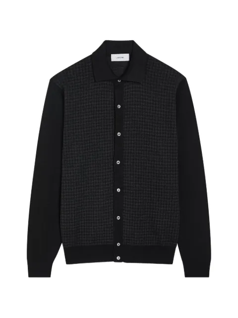 Lardini houndstooth-pattern wool cardigan
