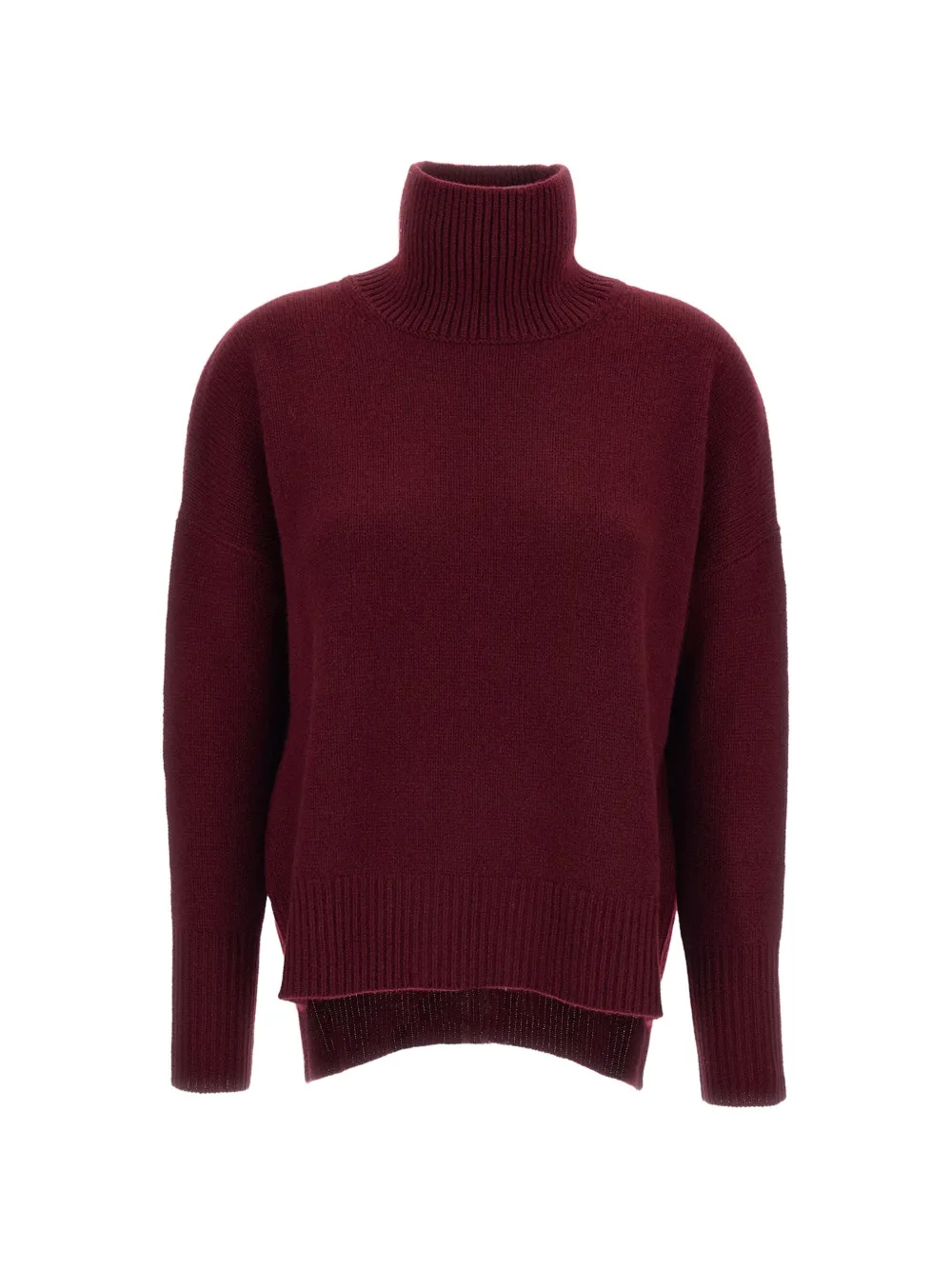 Lisa Yang asymmetric-hem mock-neck sweater - Rot