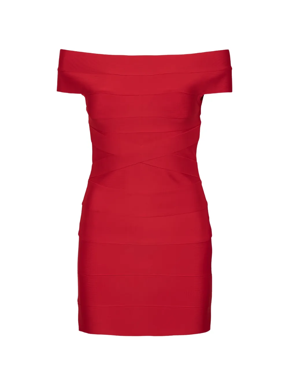 ROTATE BIRGER CHRISTENSEN off-shoulder mini dress - Rosso