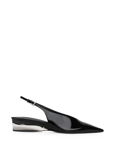 Alaïa invisible wedge slingbacks in patent calfskin
