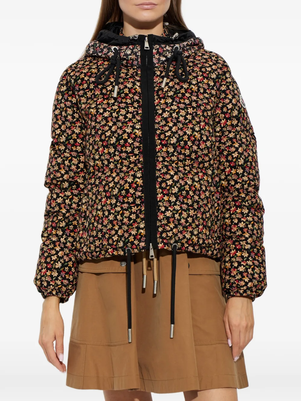 Moncler Becfigue donsjack met capuchon Zwart