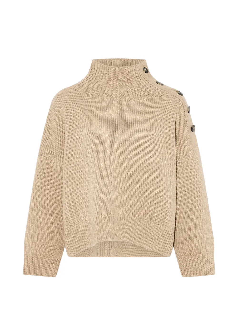 Yves Salomon button-embellished oversized sweater - Nude