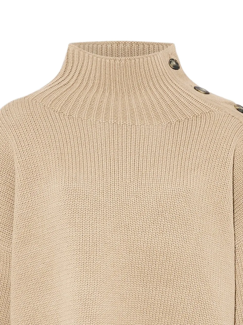 Yves Salomon Button-embellished Oversized Sweater in Neutrals, view 2