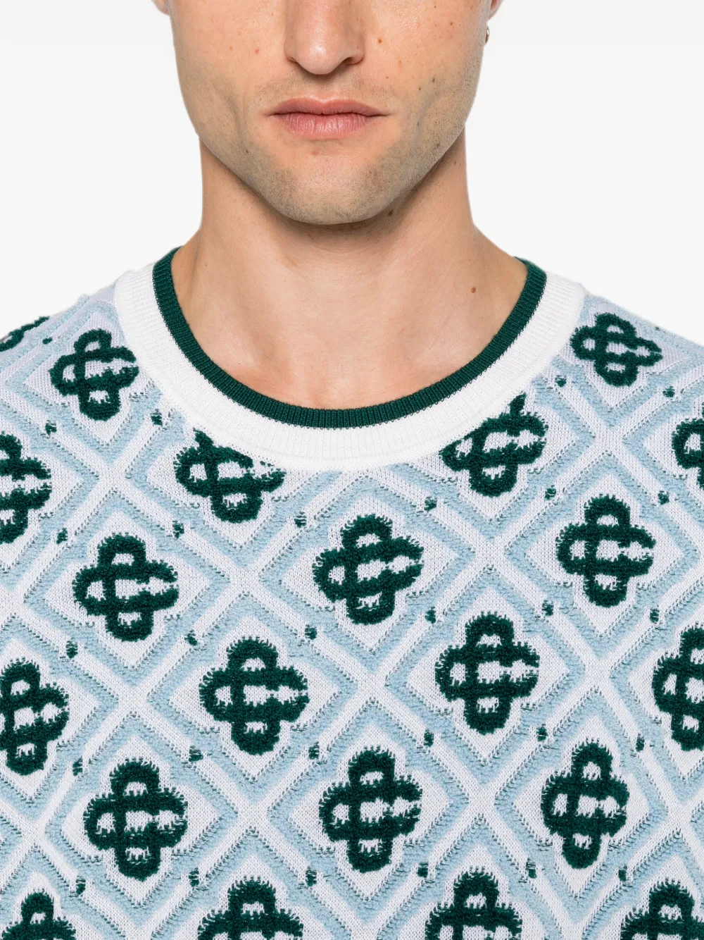 Casablanca Wollen trui met monogram Blauw
