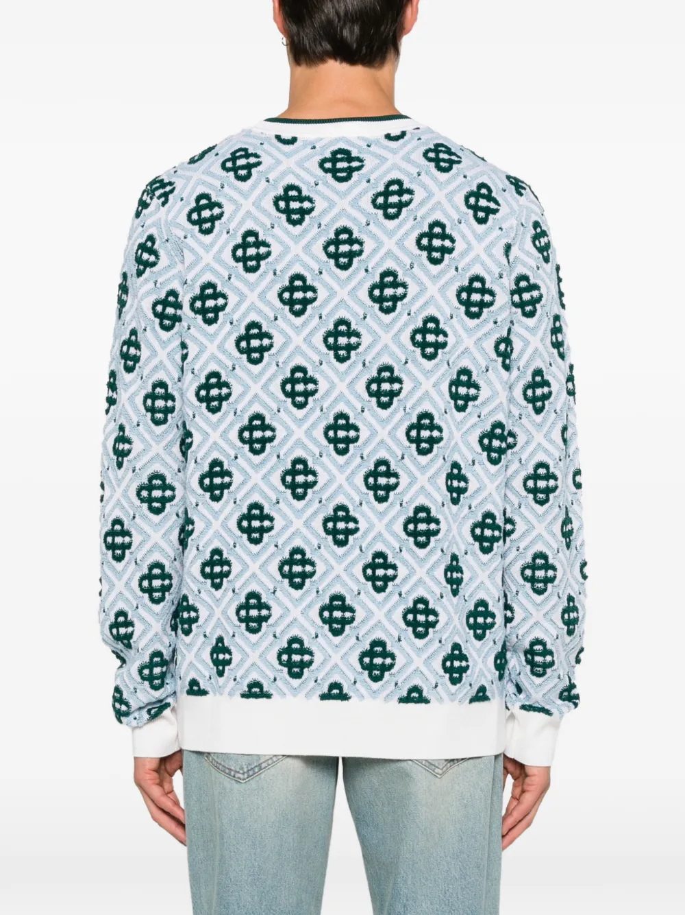 Casablanca Wollen trui met monogram Blauw