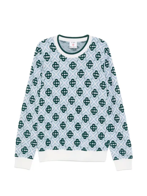 Casablanca monogram-knit wool sweater