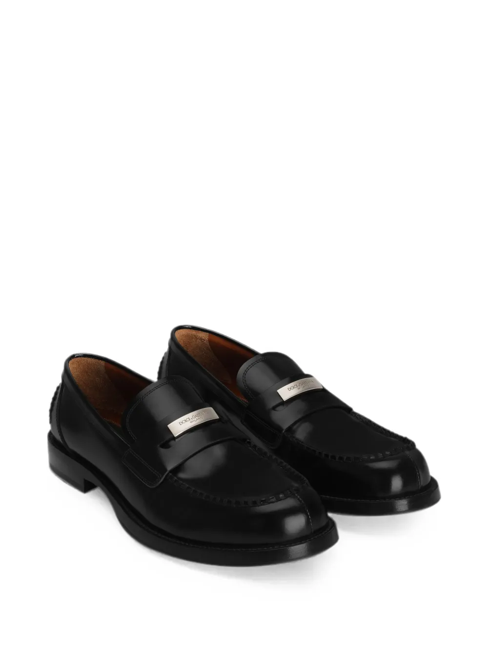 Dolce & Gabbana calfskin loafers Zwart