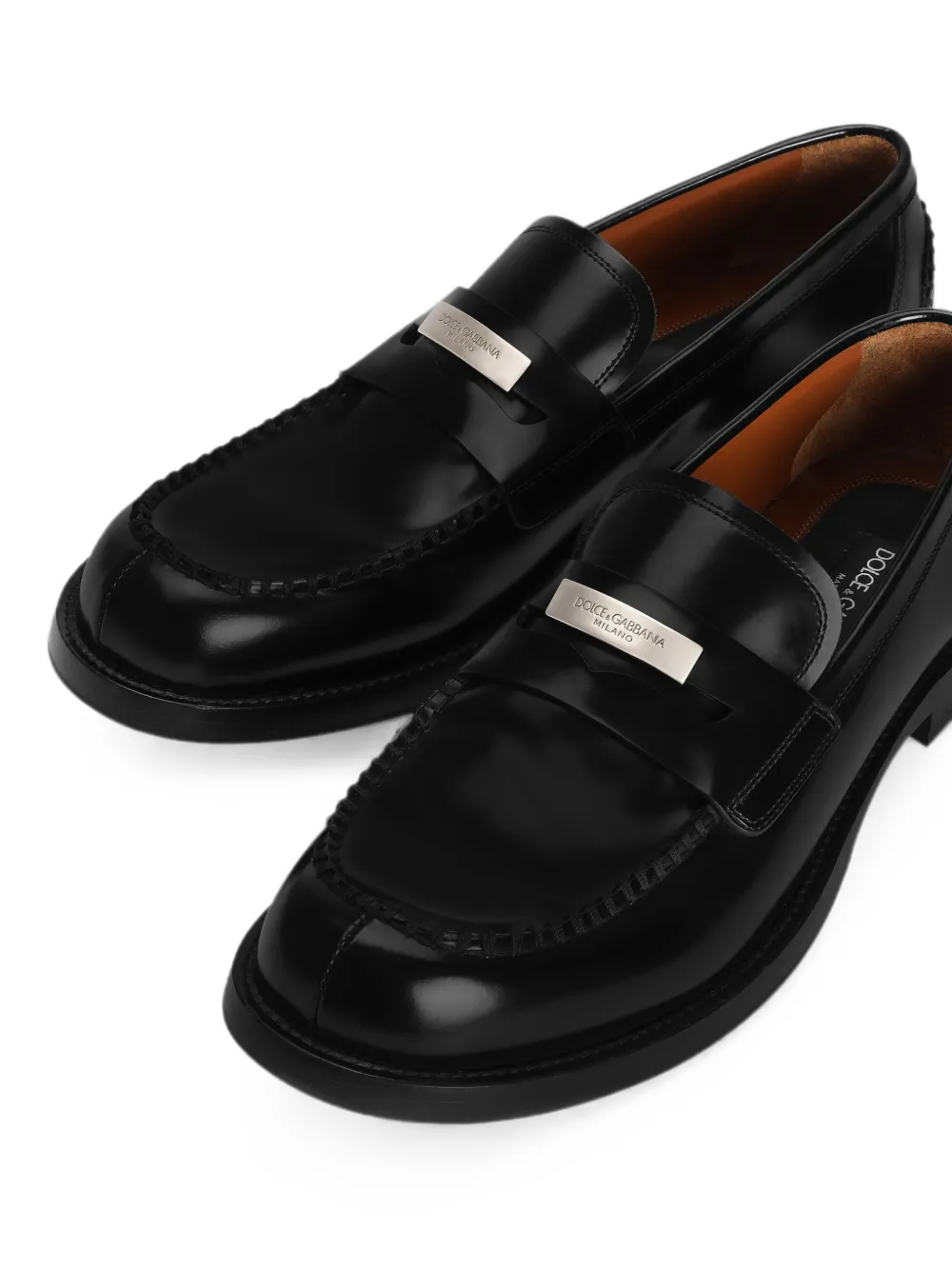 Dolce & Gabbana calfskin loafers Zwart