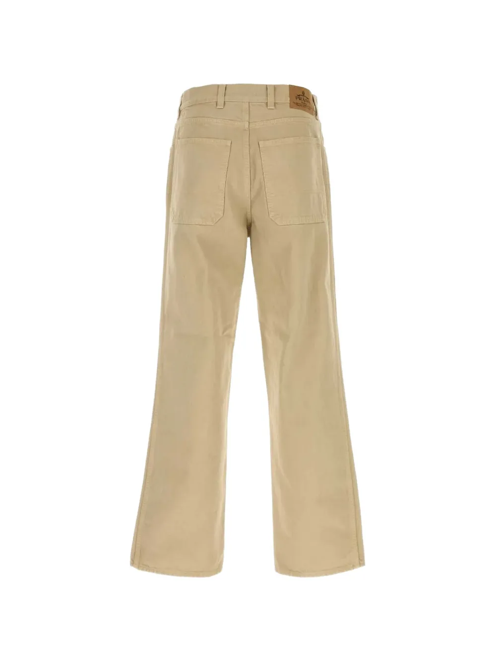 Prada Denim jeans met vijf zakken Beige