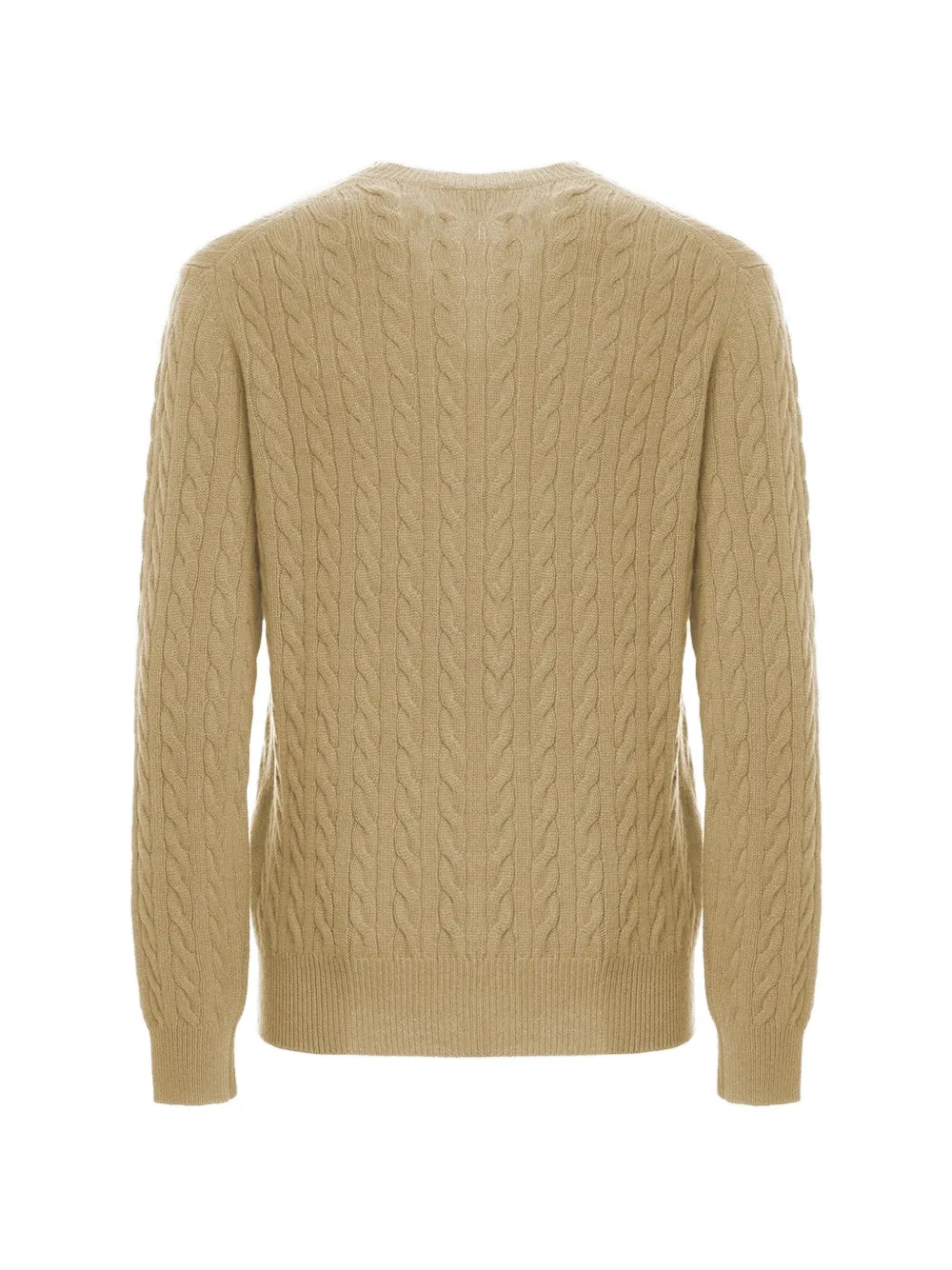 Malo Kabelgebreide trui Beige