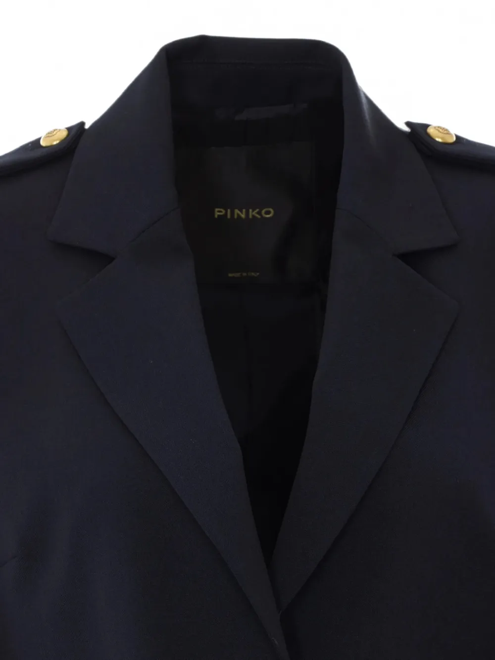 PINKO Cropped jack met epauletten Blauw
