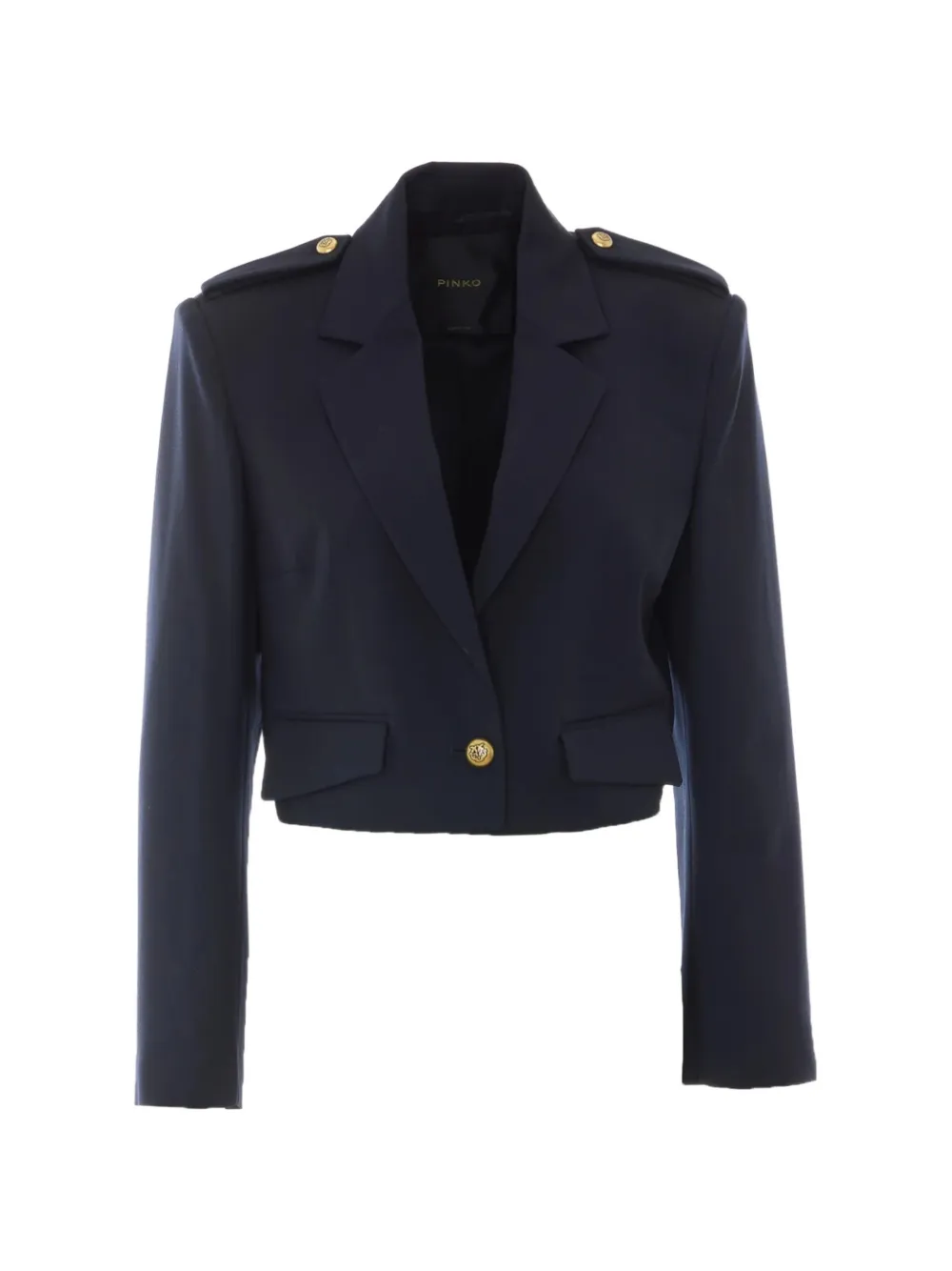 PINKO epaulette cropped jacket - Blu