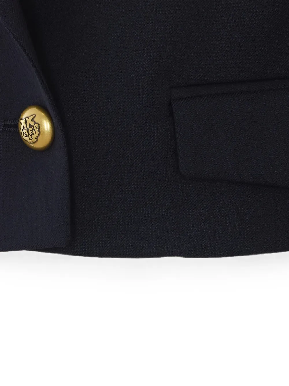 PINKO Cropped jack met epauletten Blauw