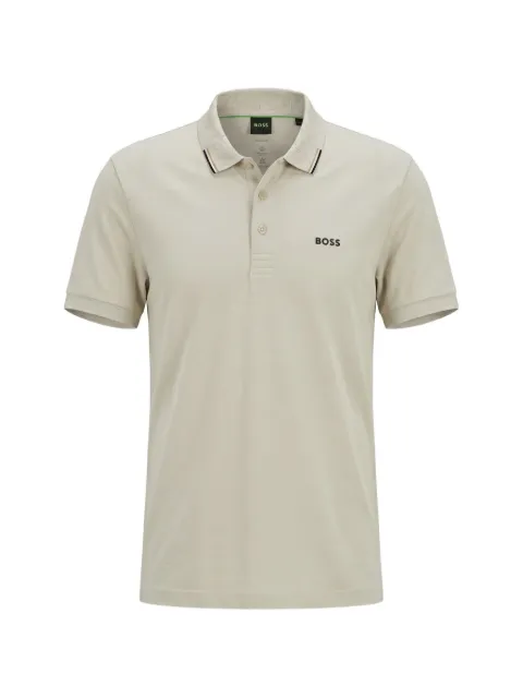 BOSS logo-print polo shirt