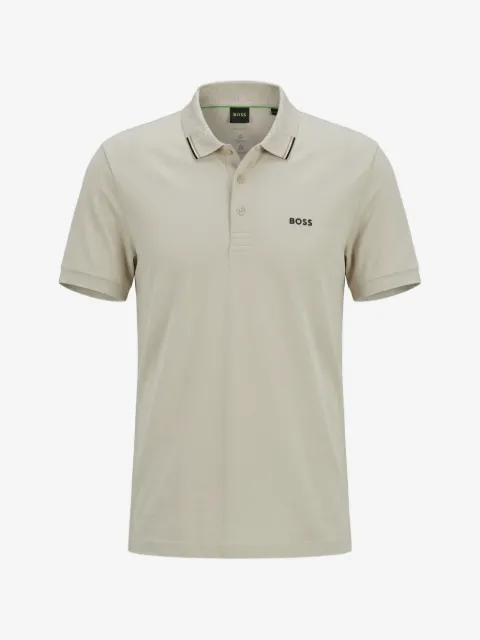 BOSS logo-print polo shirt