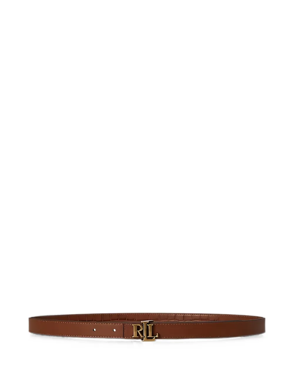 Lauren Ralph Lauren logo-plaque belt - Braun