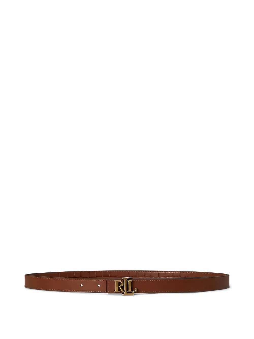 Lauren Ralph Lauren logo-plaque belt - Marrone