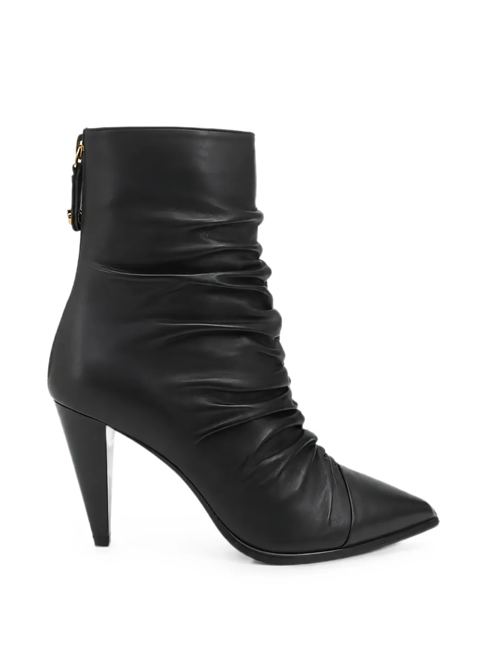 PINKO ruched pointed-toe ankle boots - Schwarz