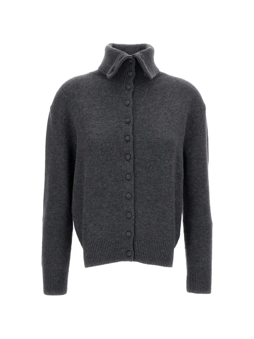 Lisa Yang Cardigan aus Kaschmir mit Stehkragen - Grau