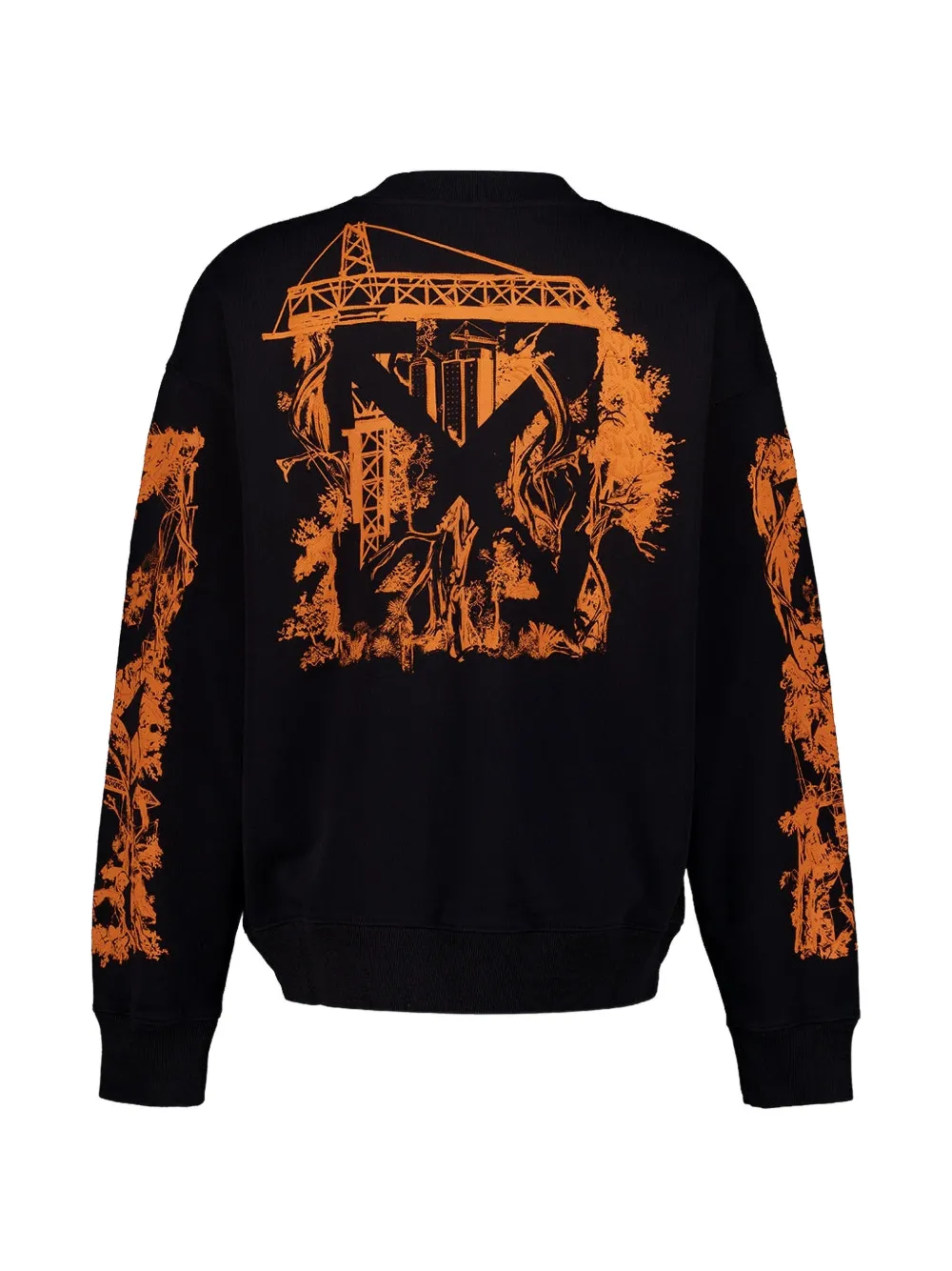 Off-White Hoodie met logoprint en grafische print Zwart