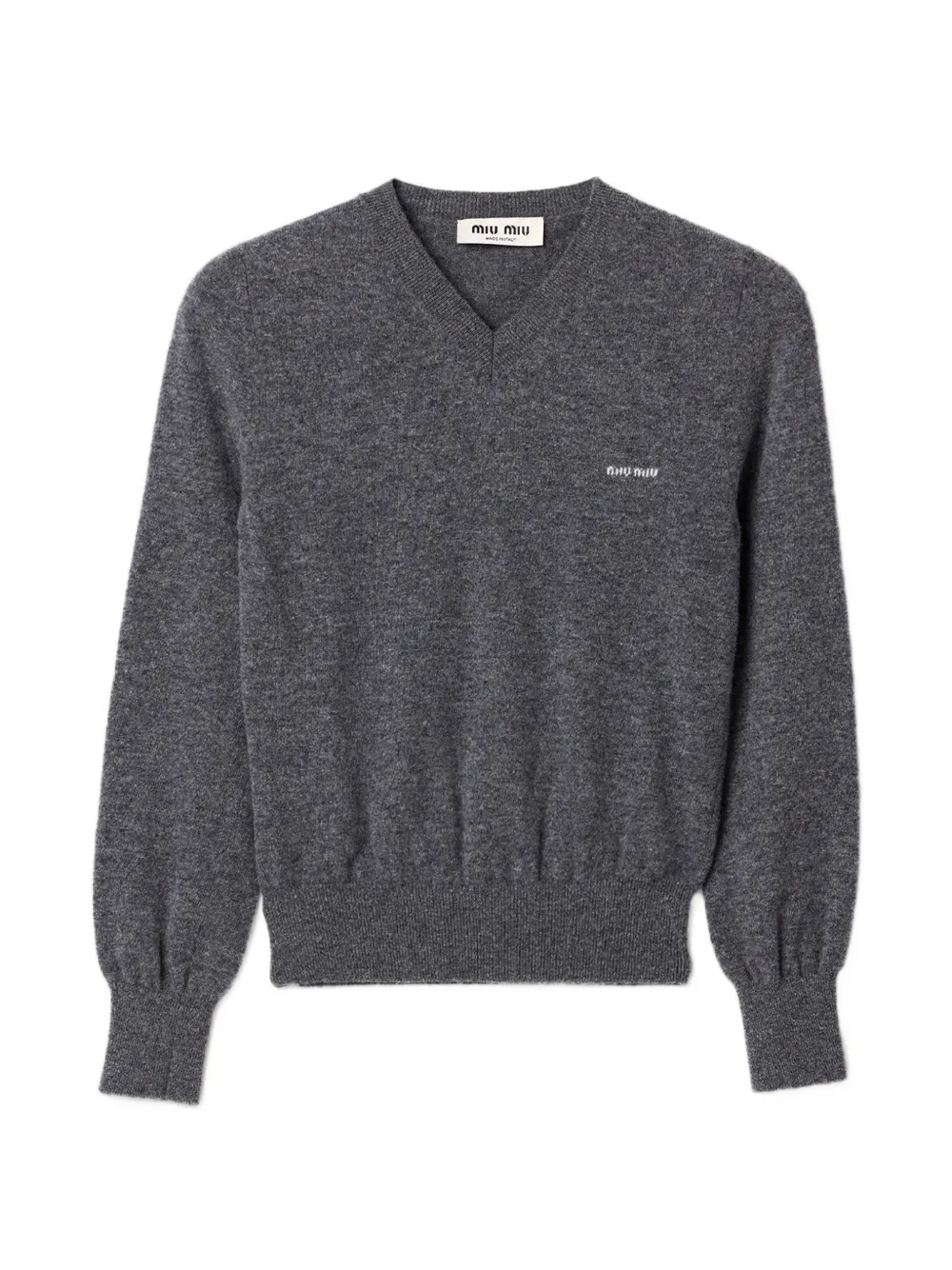 Miu Miu V-neck wool cardigan - Grigio