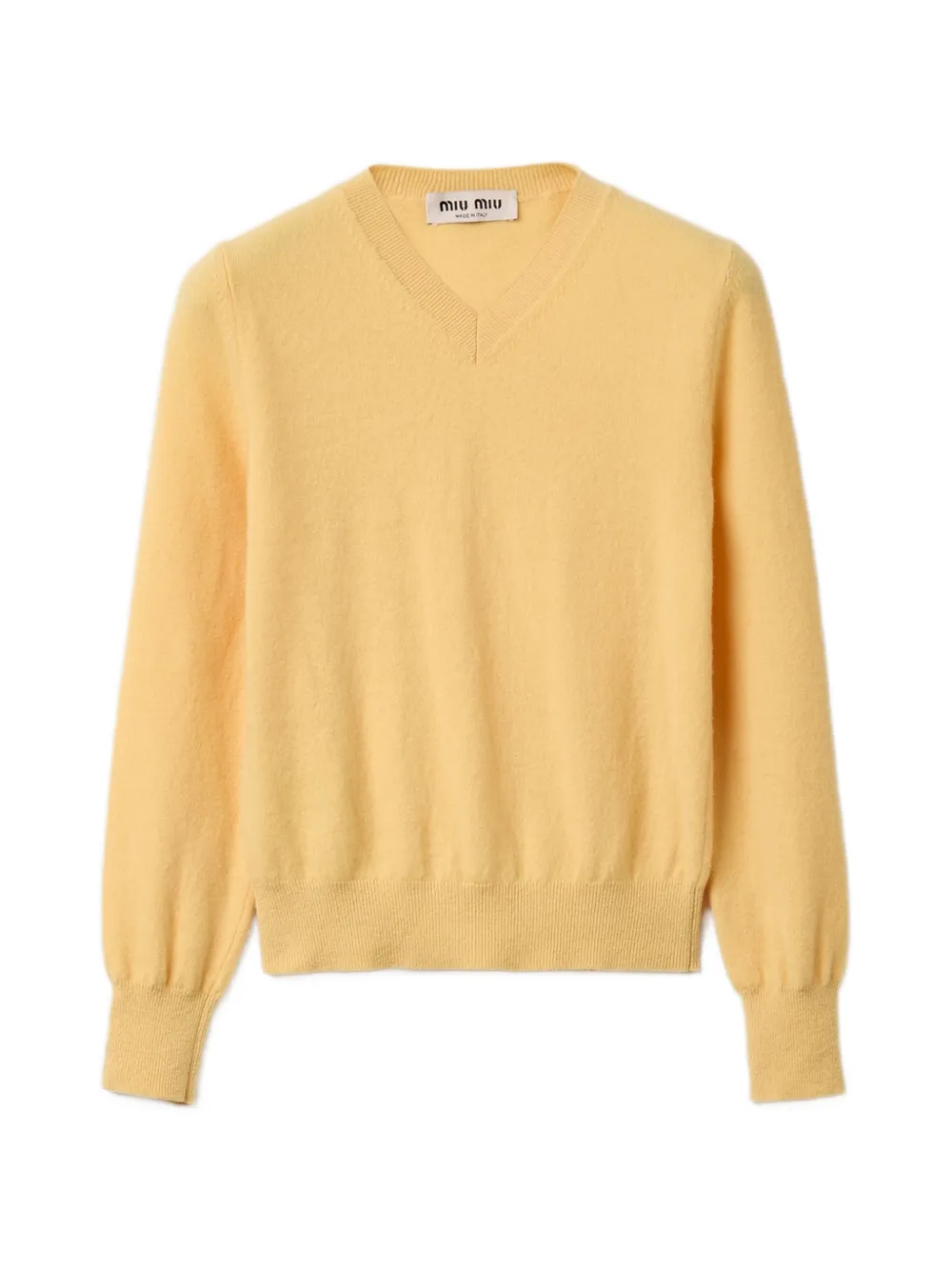 Miu Miu V-neck wool cardigan - Giallo