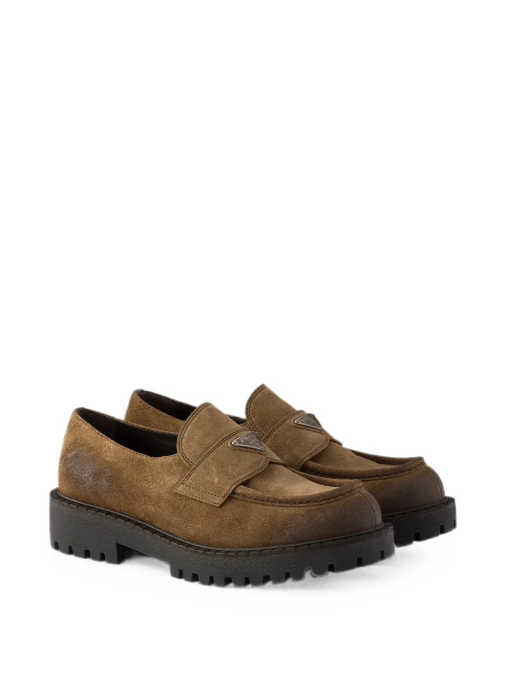 Prada aged suede loafers Bruin
