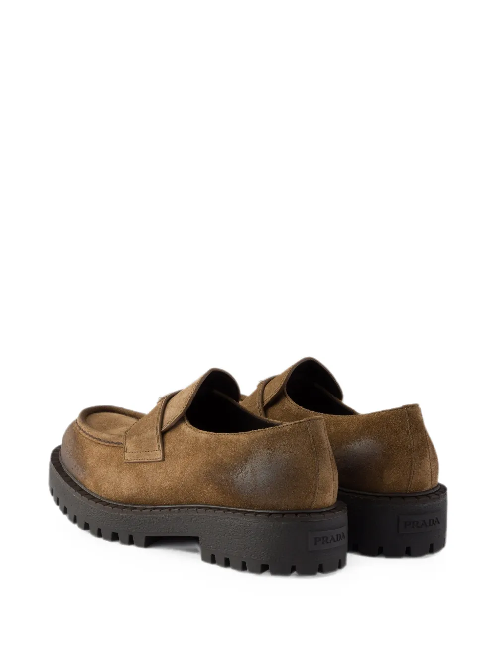 Prada aged suede loafers Bruin