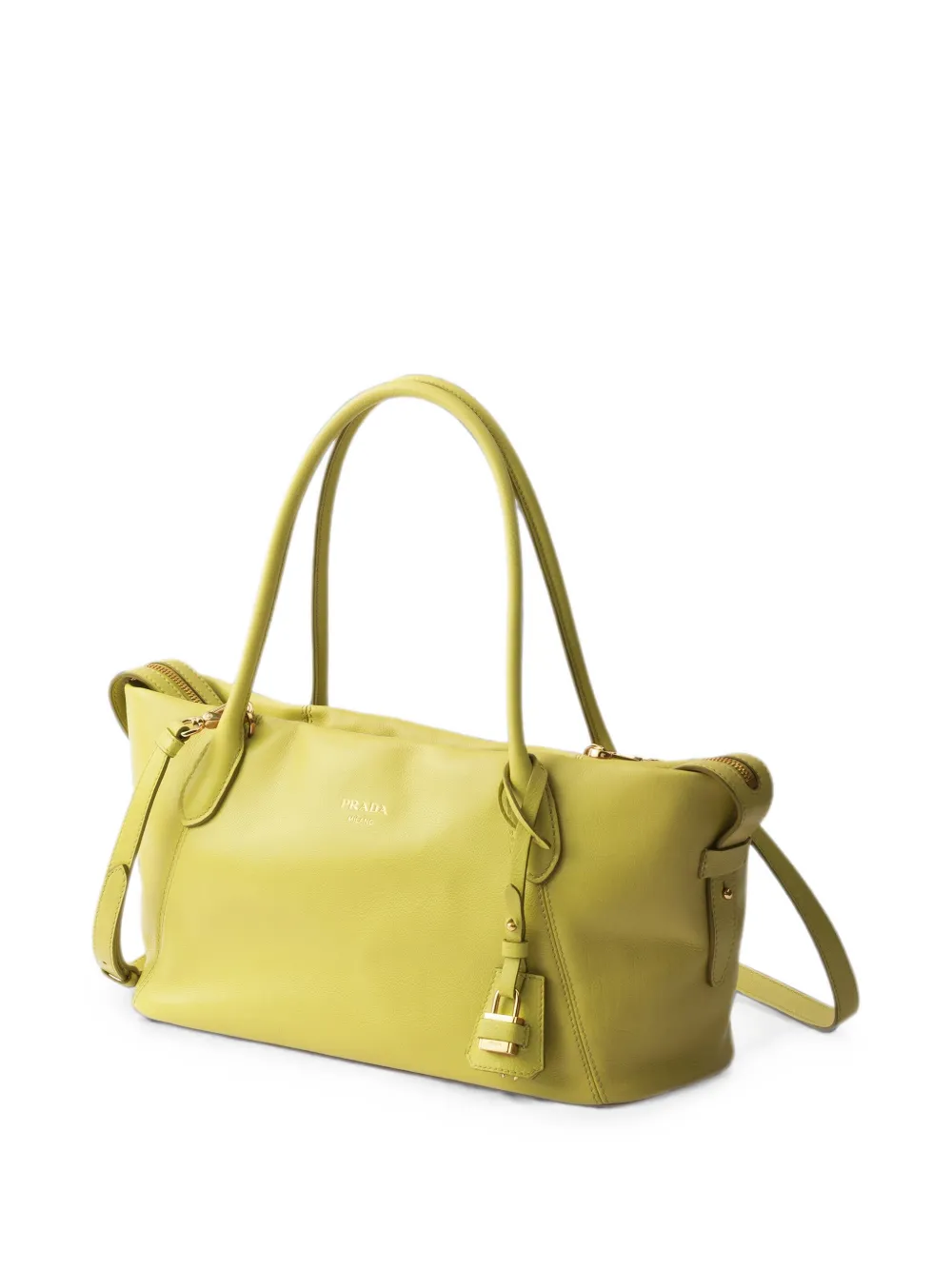 Prada Grote Ouvert leren shopper Geel