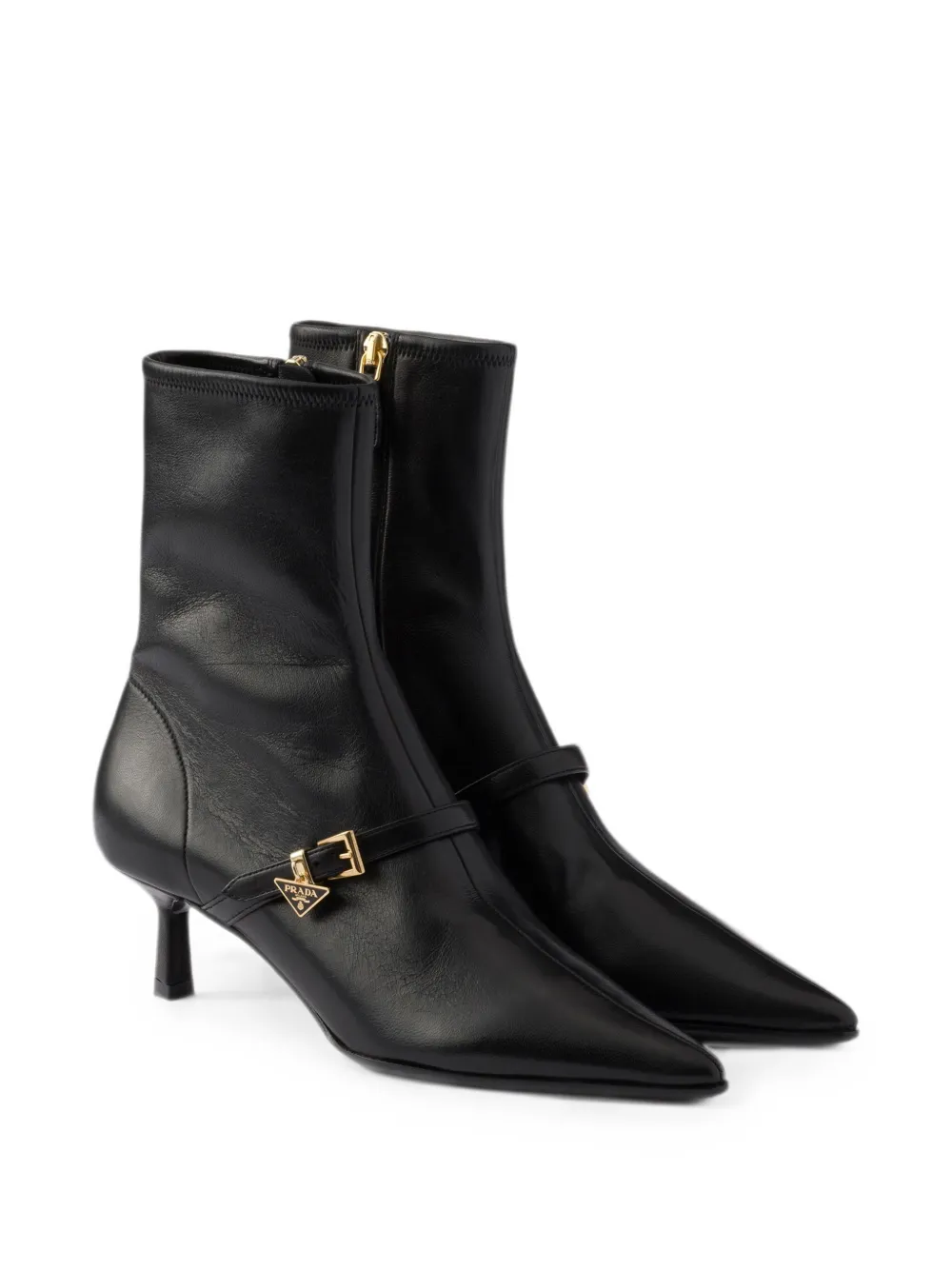 Prada Stretch nappaleren laarzen Zwart