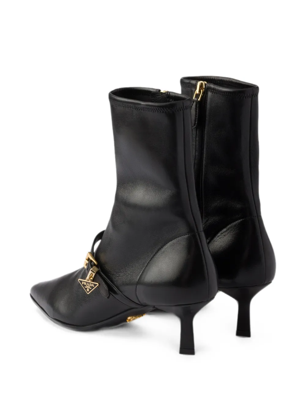 Prada Stretch nappaleren laarzen Zwart