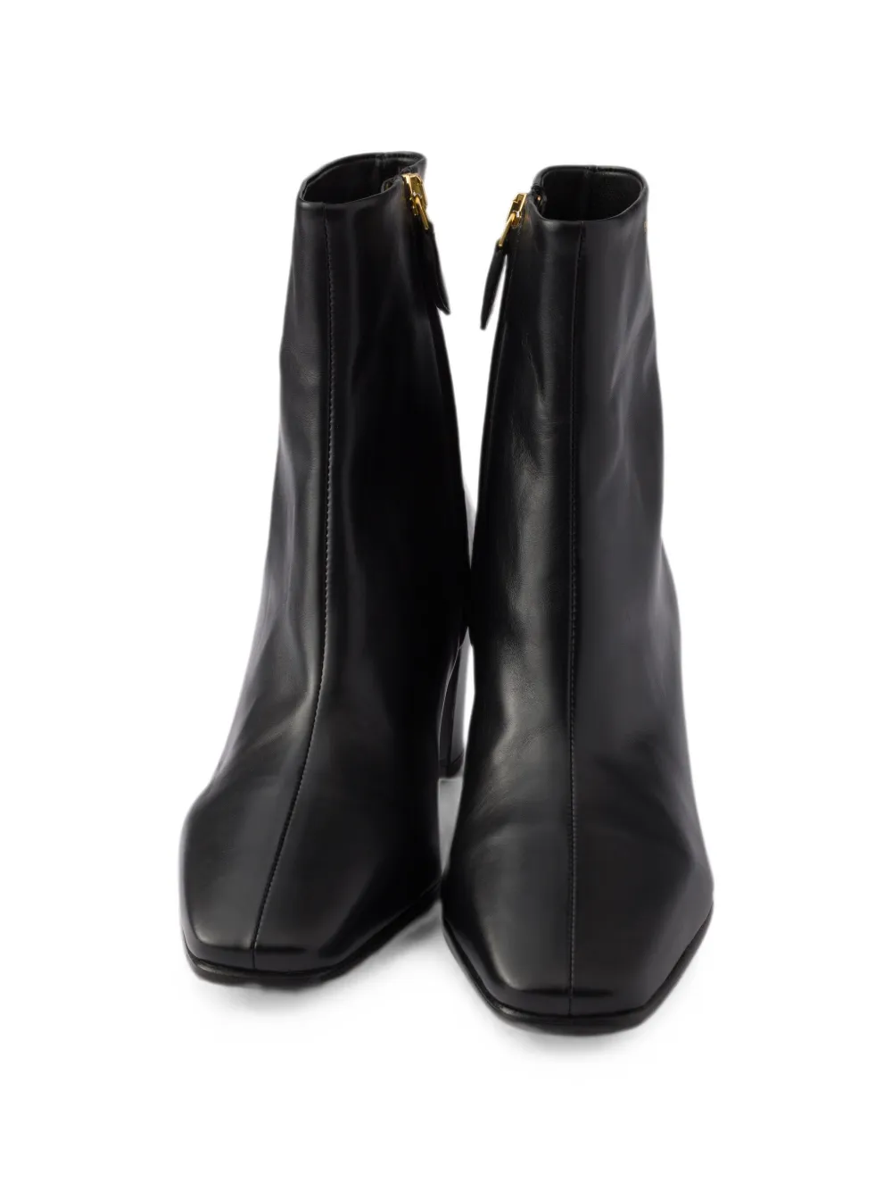 Prada leather booties Zwart