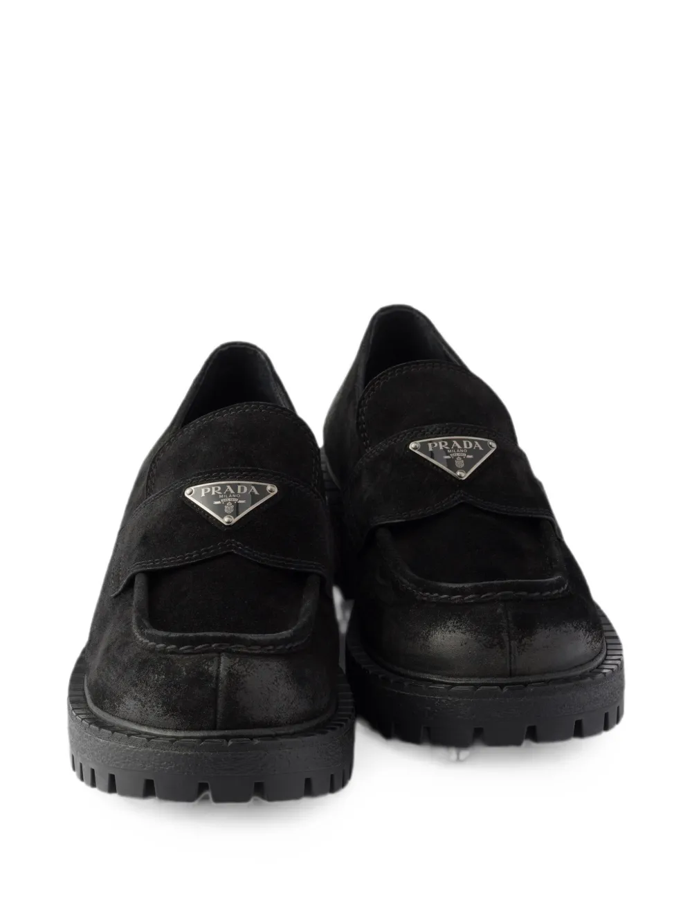 Prada Suède loafers Zwart