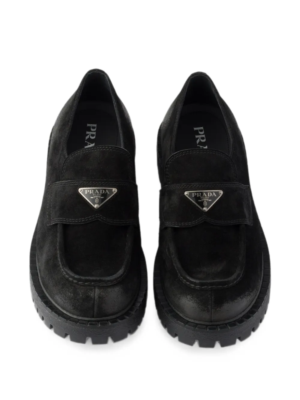 Prada Suède loafers Zwart