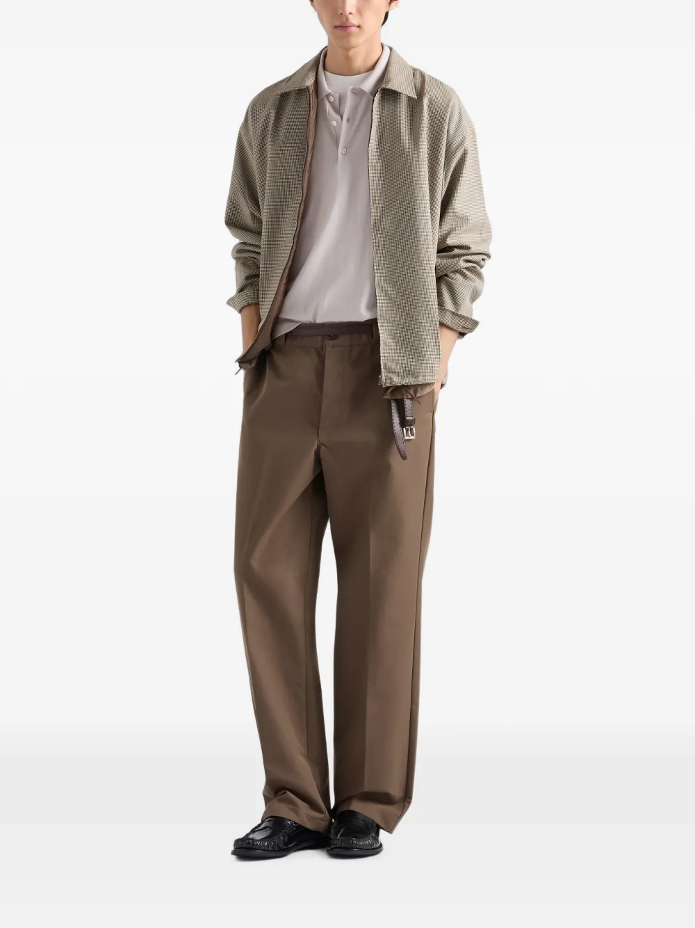Prada Wollen poloshirt Wit
