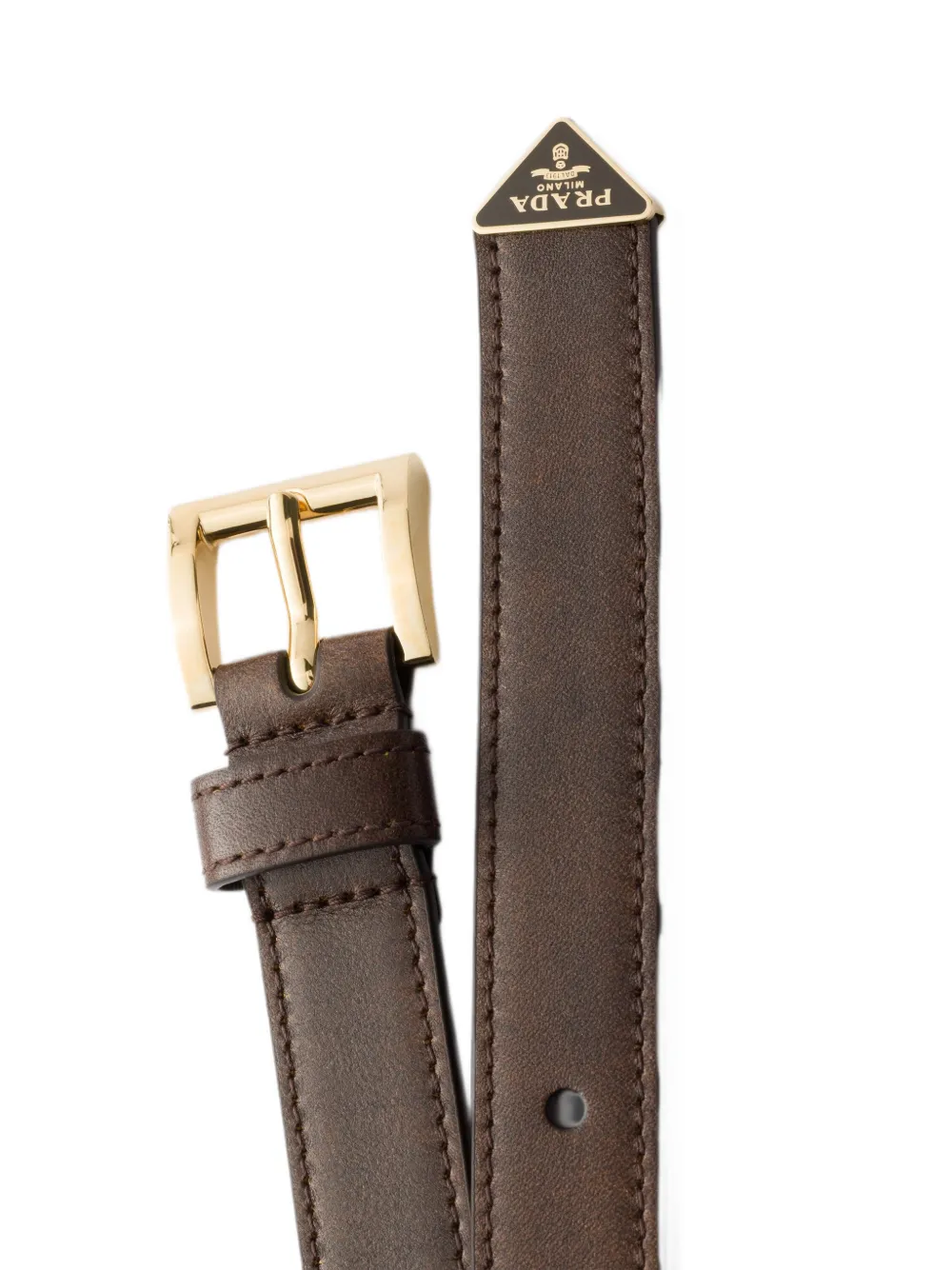 Prada Leren riem Bruin