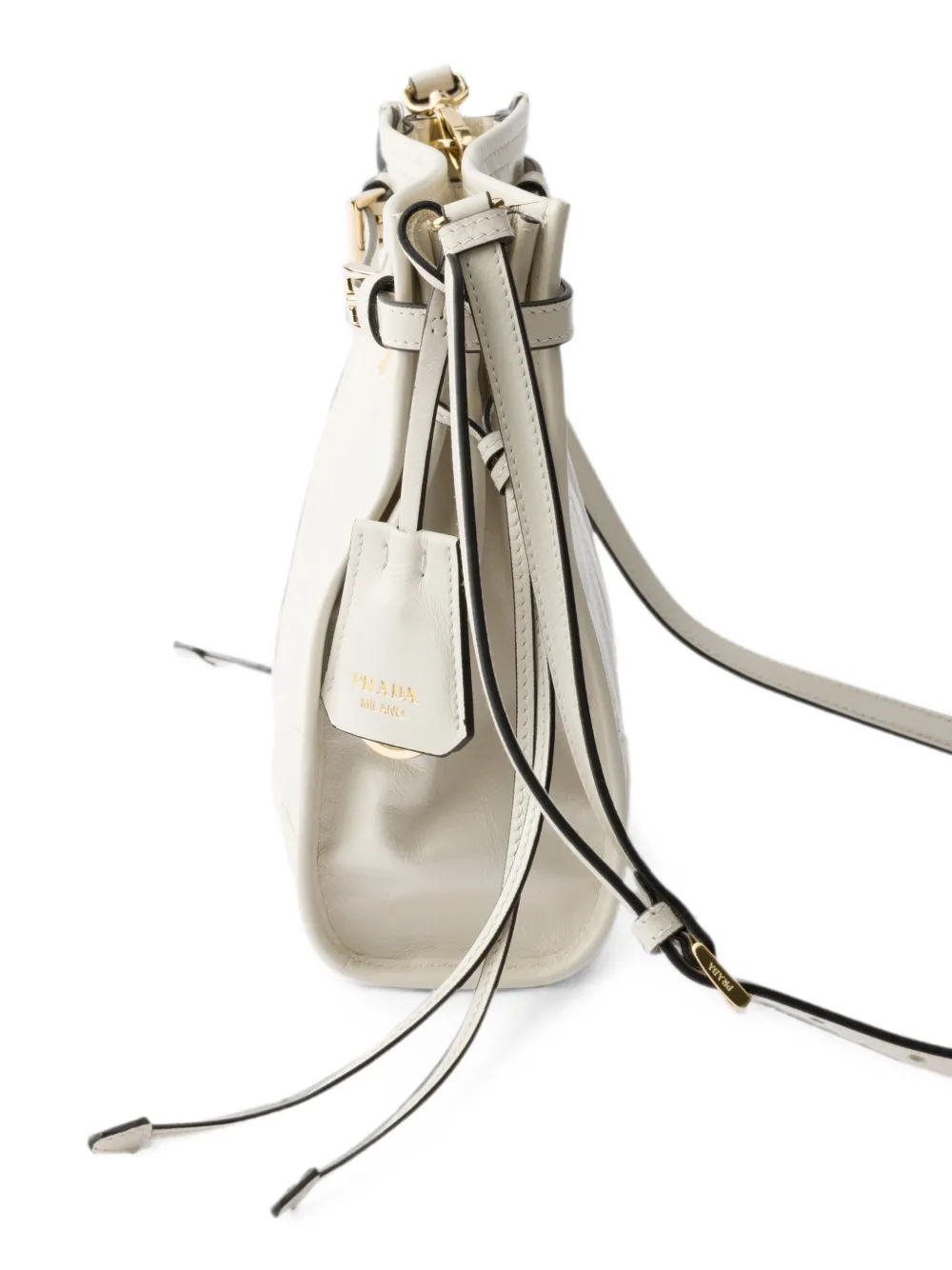 Prada Bonny leren mini-schoudertas Beige