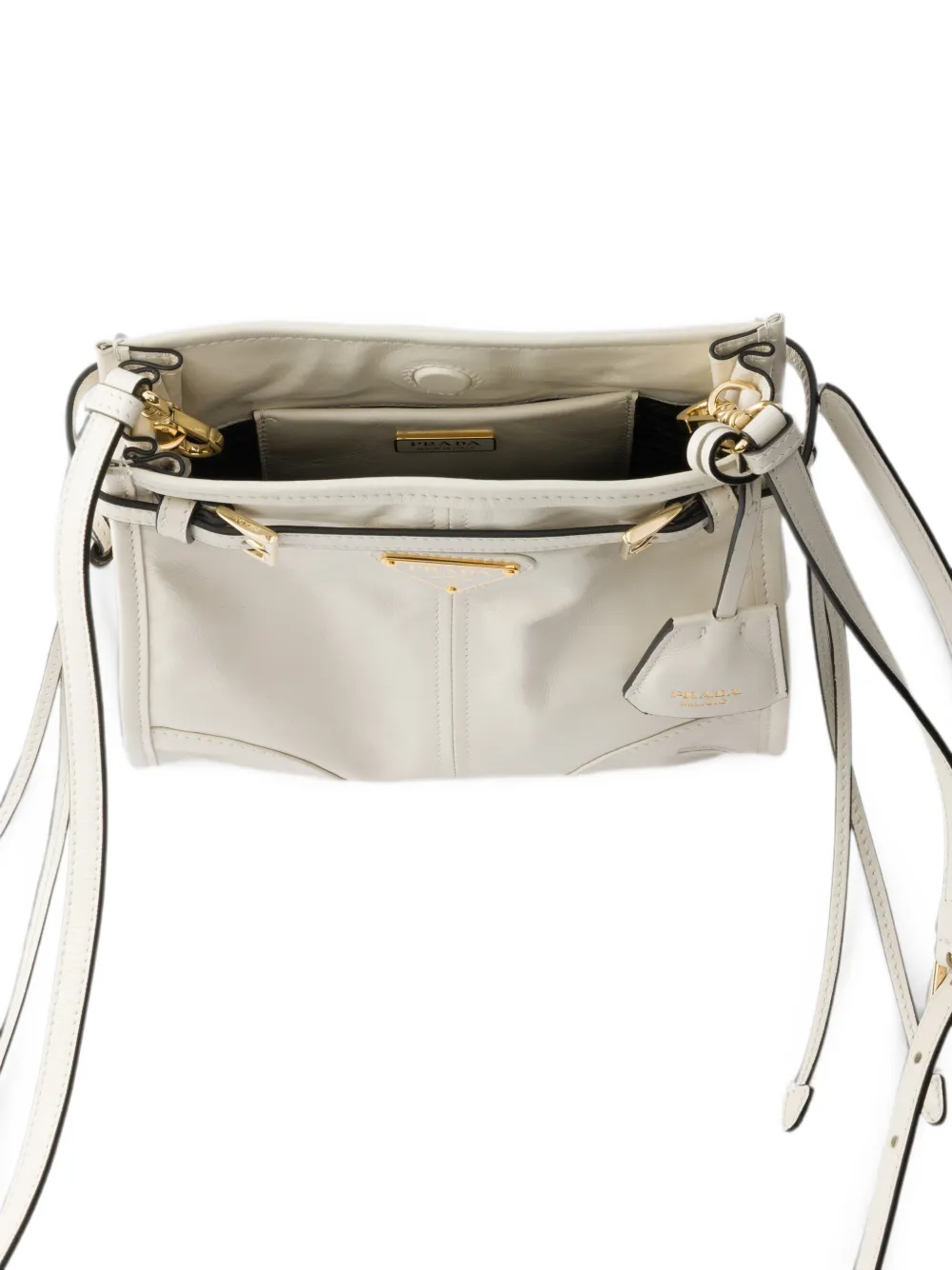 Prada Bonny leren mini-schoudertas Beige