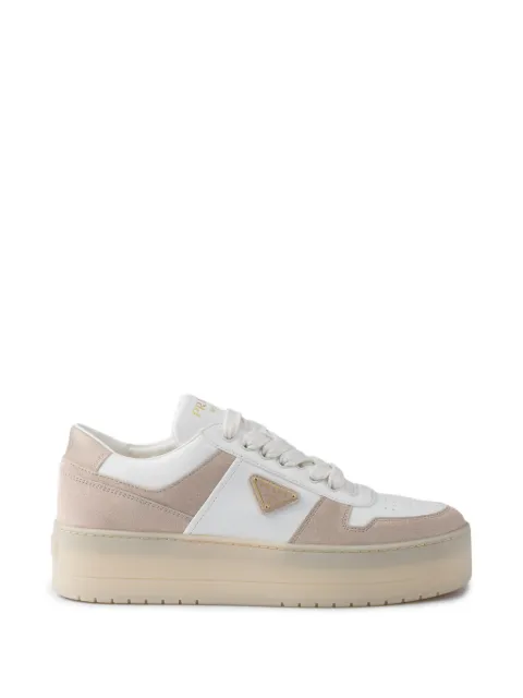 Prada Downtown Bold nappa leather and suede sneakers