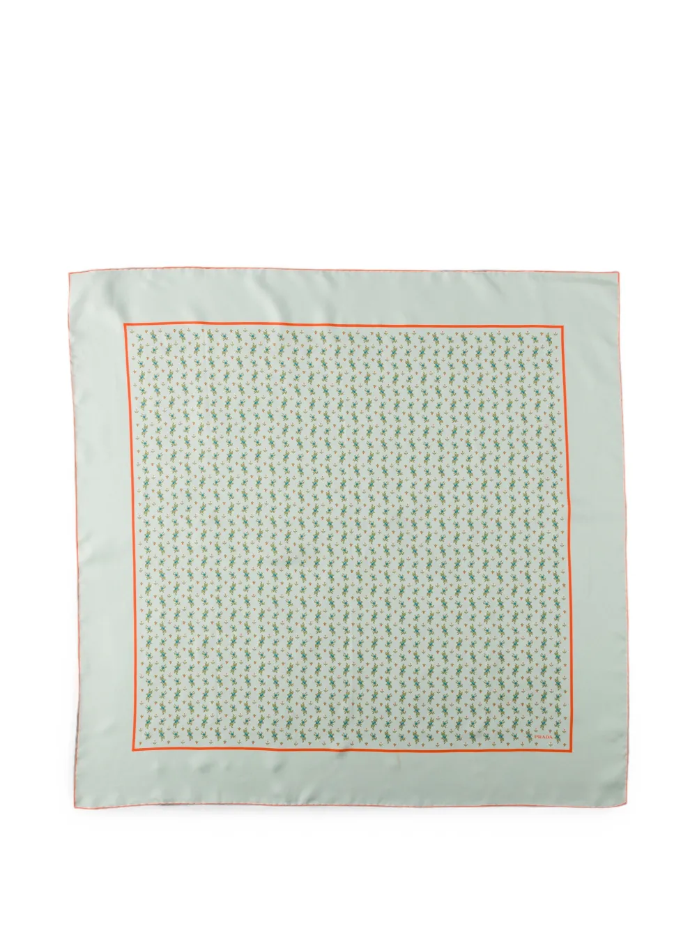 Prada printed twill scarf 90 - Grün