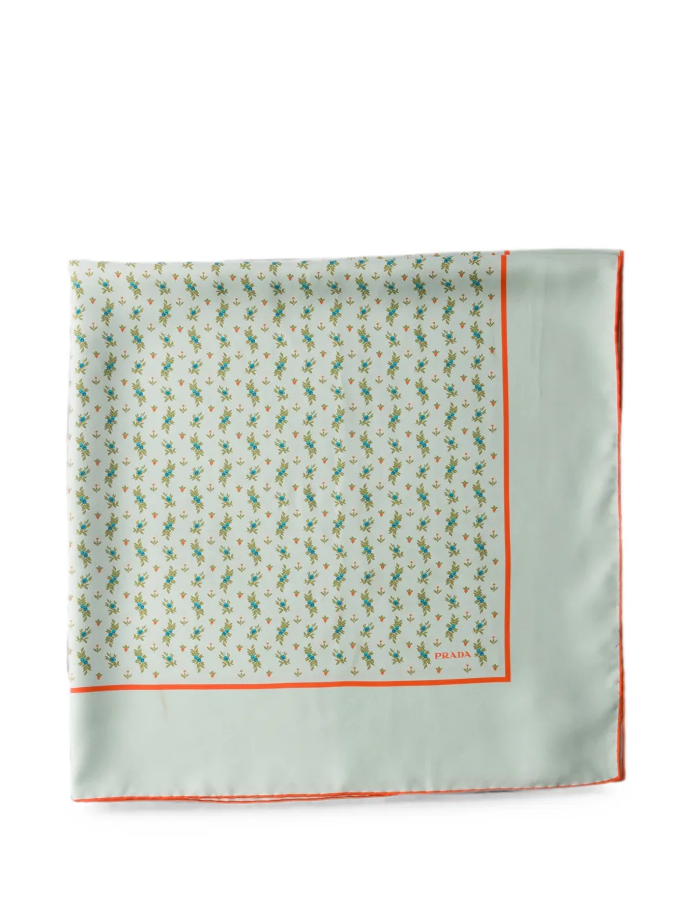 Prada Twill sjaal met print Groen