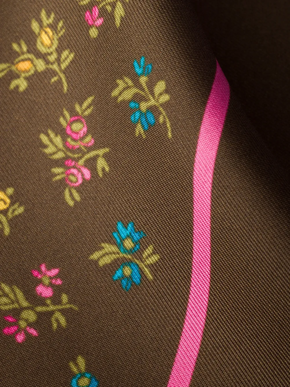 Prada Twill sjaal met print Bruin