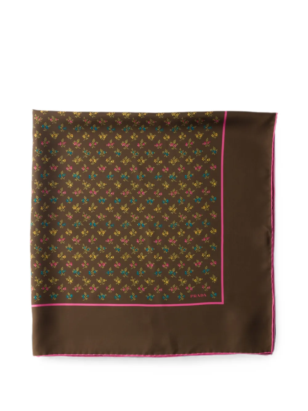 Prada Twill sjaal met print Bruin