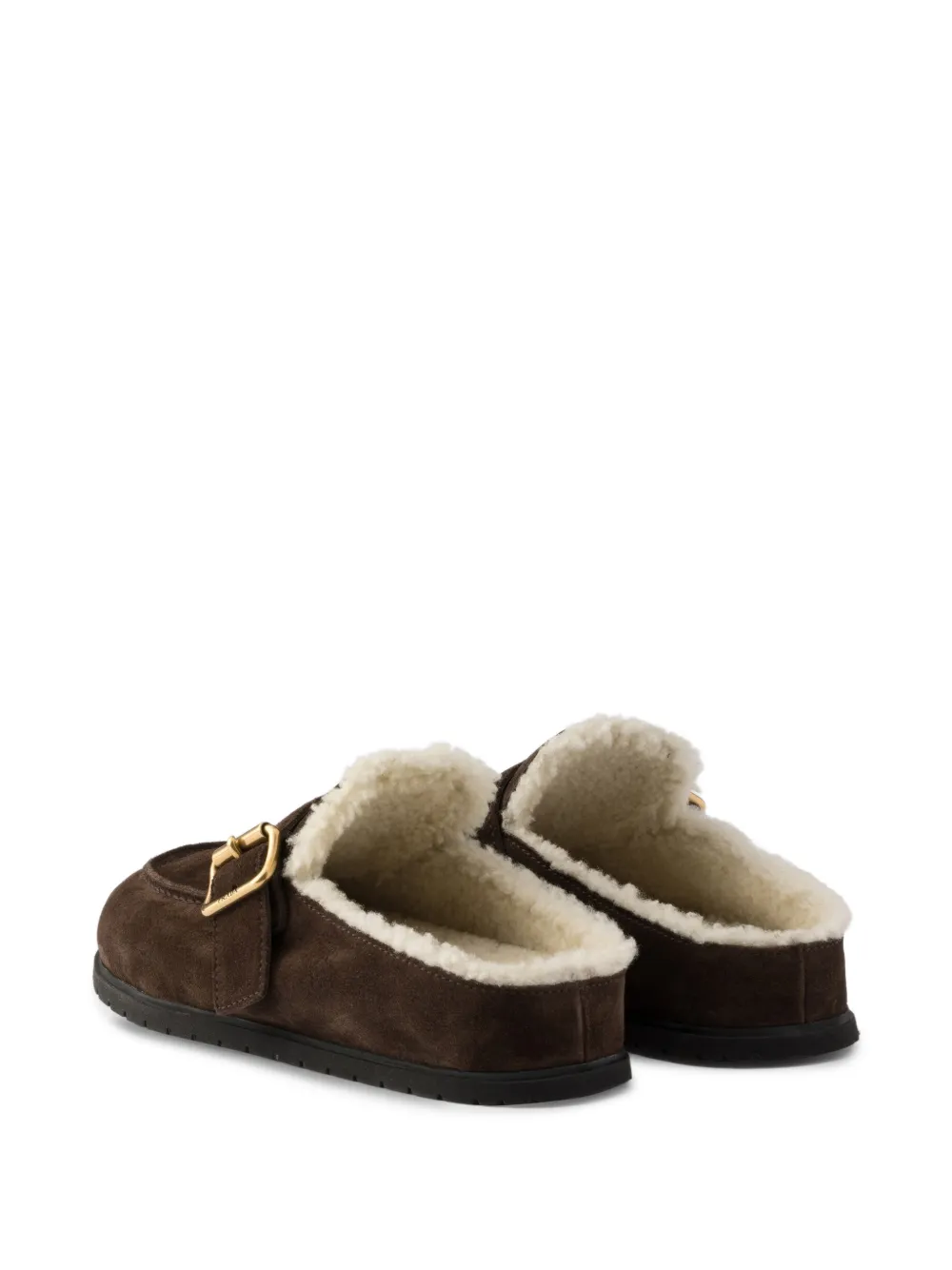 Prada Suède muiltjes Bruin
